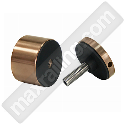 Стъклодържач Ф50 розово злато сатениран за стъклен парапет дистанционер